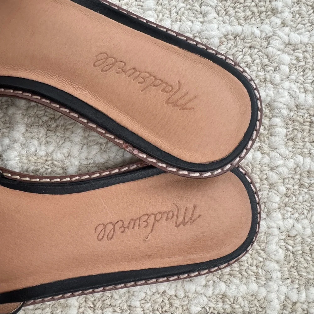 Madewell Black Women's Sandals-7.5 Leather - Picture 3 of 5